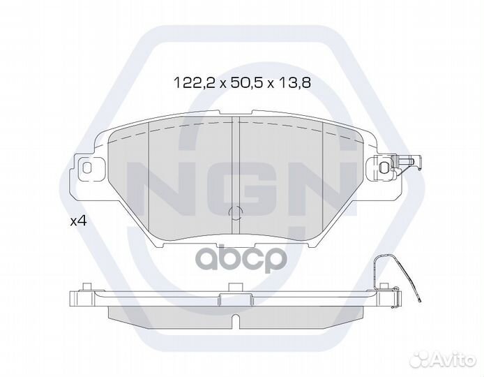 Колодки тормозные дисковые керамические зад