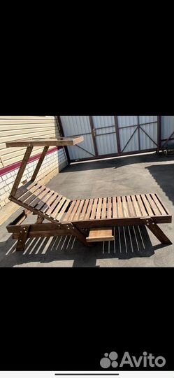 Шезлонг,лежак деревянный