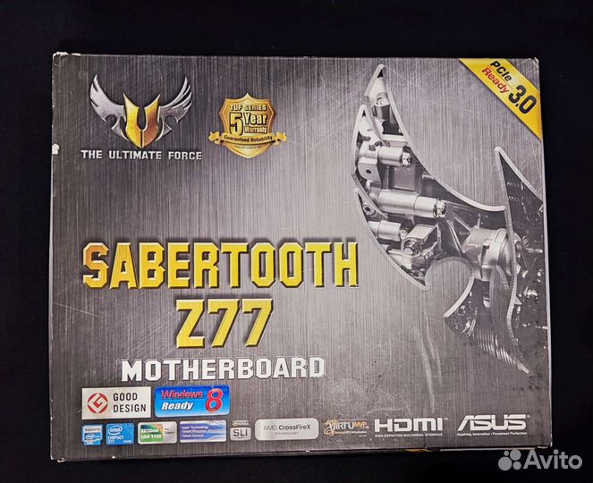 Мат. плата asus Sabertooth Z77+i7 2600k+32gb
