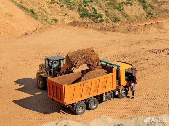 Песок \ Земля строительный разной фракции от 3кубо