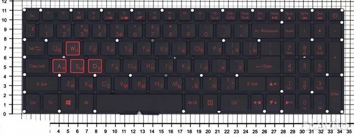 Клавиатура для ноутбука Acer Nitro 5 AN515-51