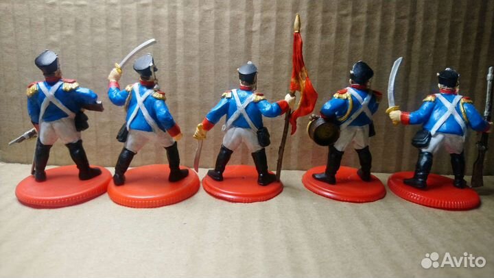 Набор солдатиков 1/32 (54мм) русско-французская