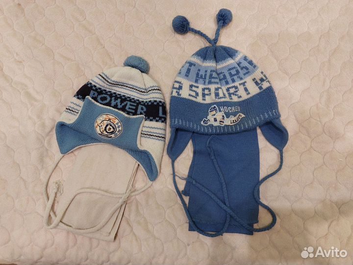 Комплект шапка и шарф для мальчика зима