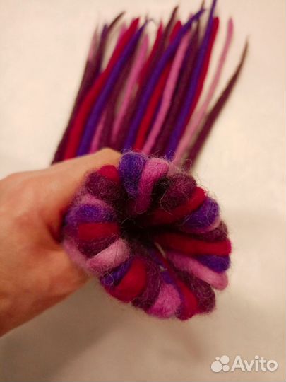 Войлочные дреды на резинке