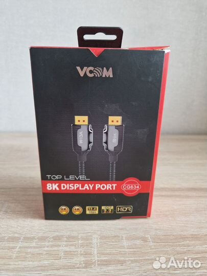 Кабель DisplayPort vcom 3м