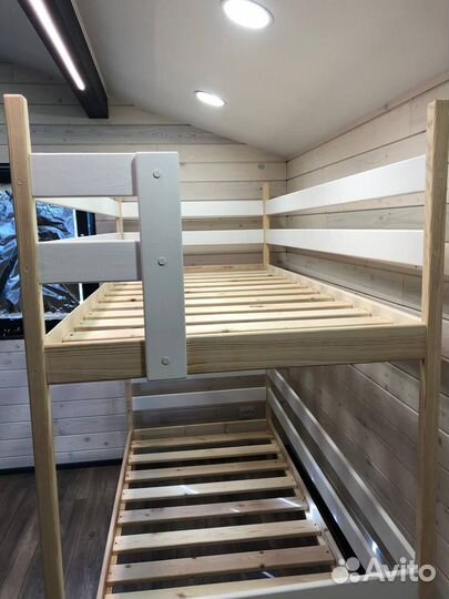 Двухъярусная кровать комбинированная 190х80