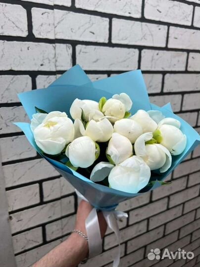 Пионы белые опт коробка доставка цветы