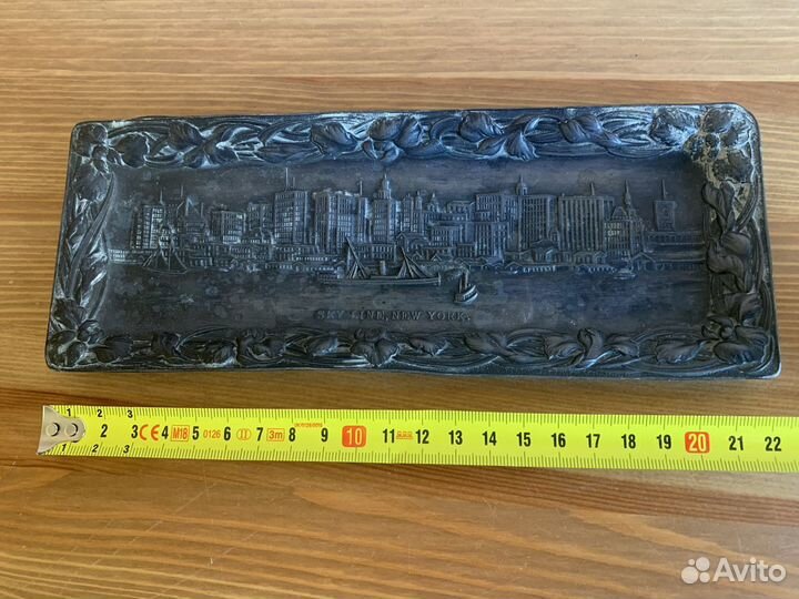 Пепельница / гравюра New York Sky Line, винтаж
