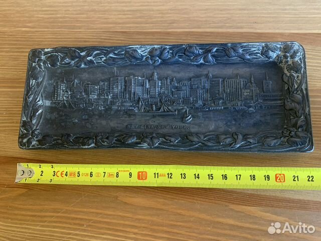 Пепельница / гравюра New York Sky Line, винтаж