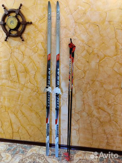 Лыжи беговые Jarvinen 185см и лыжные палки 135см