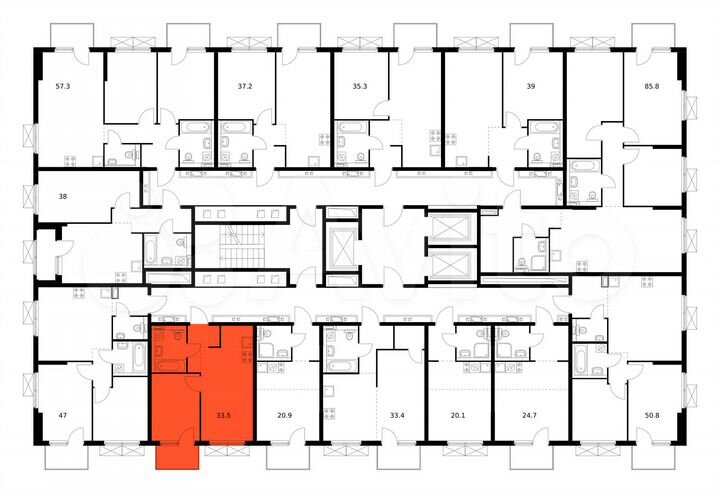 1-к. квартира, 33,5 м², 25/25 эт.