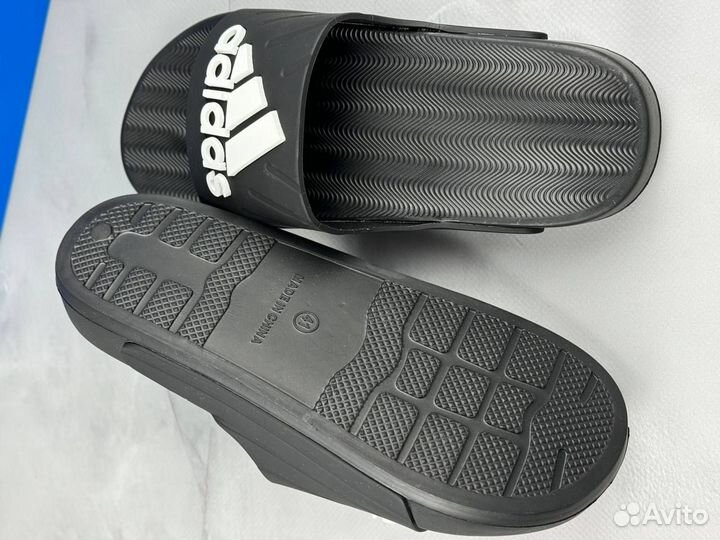 Шлепки Сланцы мужские adidas летние чёрные(40-45)