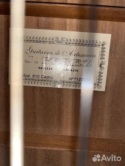 Классическая гитара J.perez mod 610 Cedro