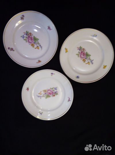 Тарелки фарфоровые СССР Краснодар Чайка