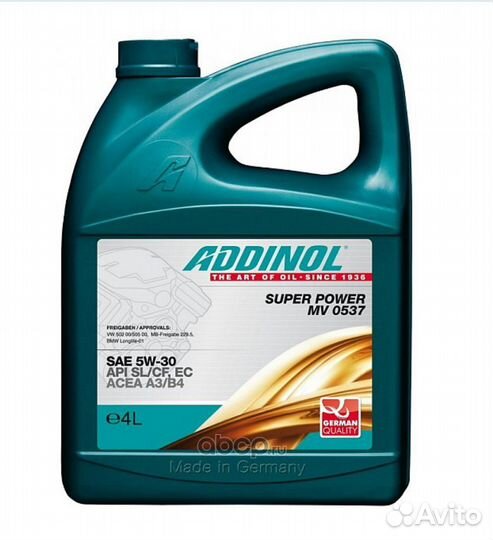 Addinol Super Power MV 5W-30 масло моторное синт4л