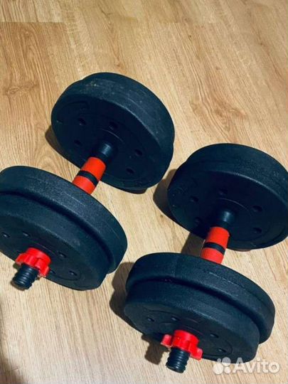 Гантели разборные 19кг + штанга