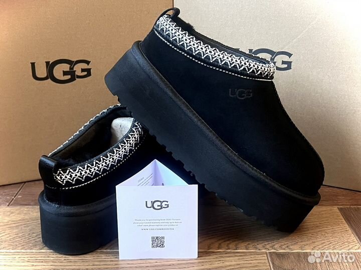 Ugg tazz tasman black Угги женские на платформе