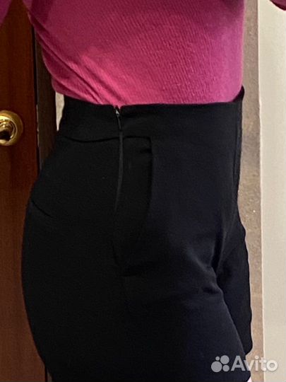 Шорты женские с высокой талией классические чёрные