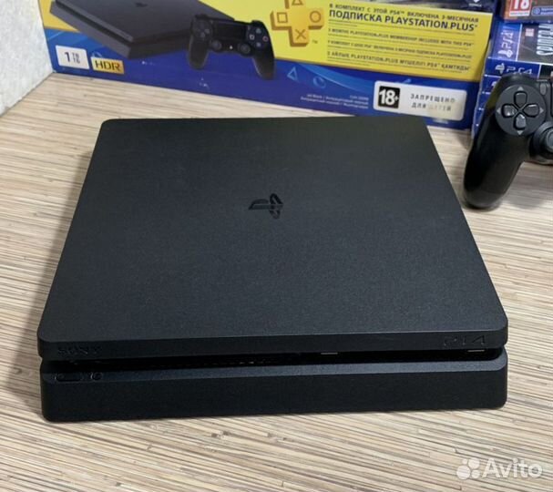 Sony PS4 Slim 1TB PlayStation 4 Гарантия + 40 Игр