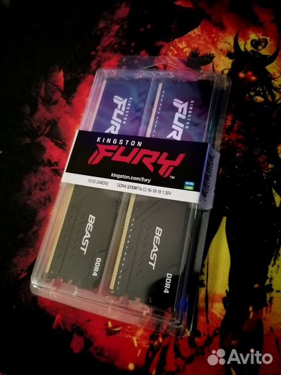 Оперативная память Kingston DDR4 3200MHz 16Gb KIT