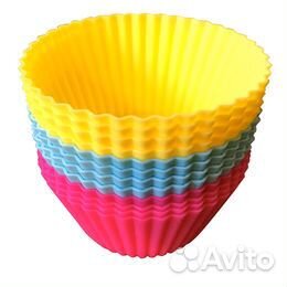 Набор силиконовых форм для выпечки d-7 см 12 шт оп