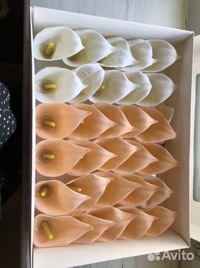 Мыльные цветы Калла, Сакура, Гвоздика, Пионы