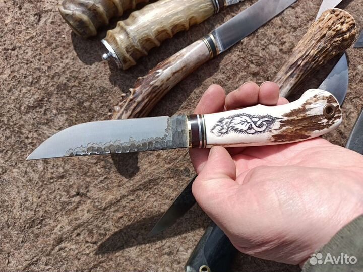 Нож с рукоятью из рога