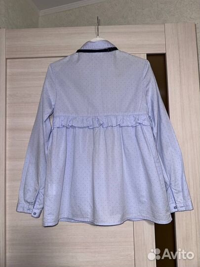 Блузка acoola,голубой цвет,длинный рукав,146