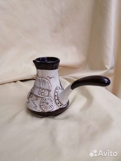 Турка для кофе керамическая с чашками