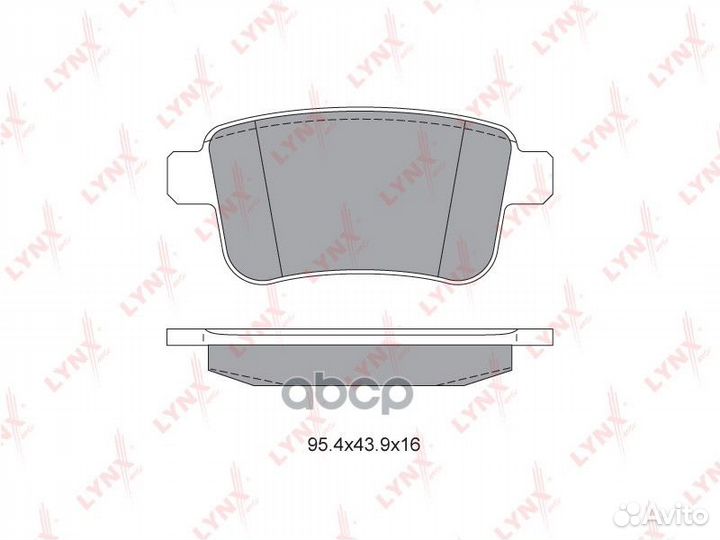Колодки тормозные задние BD6319 lynxauto