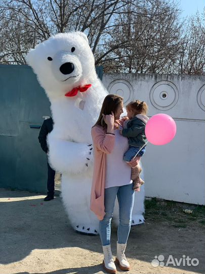 Белый мишка поздравление аниматор на праздник