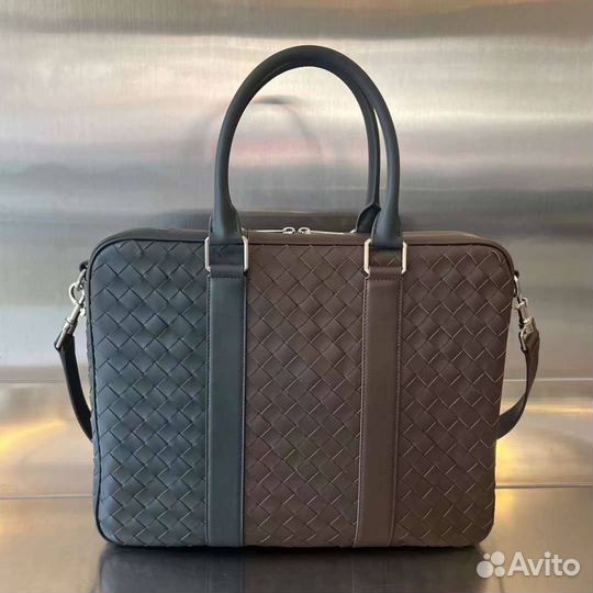 Мужской кожаный портфель bottega veneta