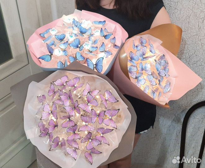 Букеты из бабочек ручной работы