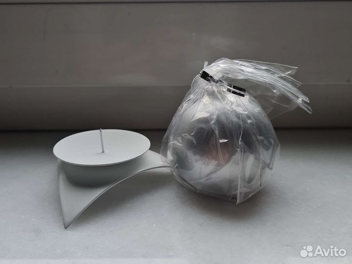 Свеча декоративная с подсвечником