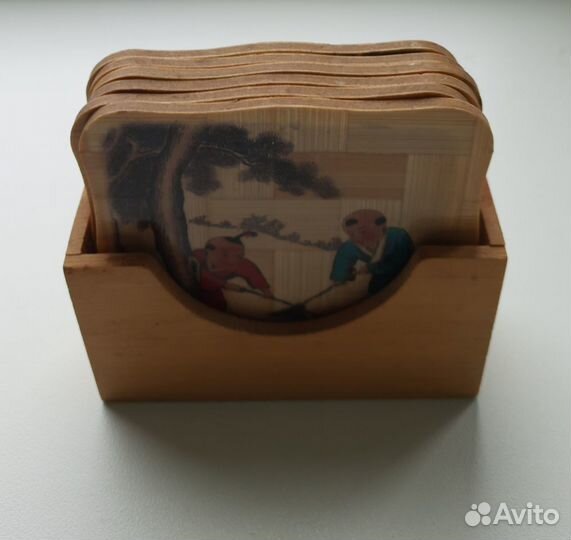 Подставка бамбук Япония под пиво (суши, пиалы)