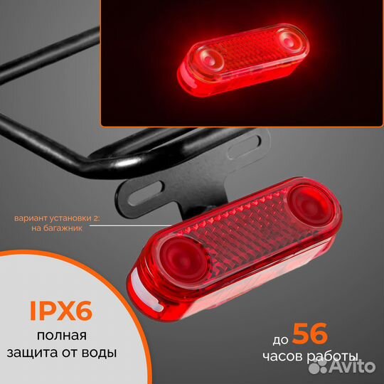 Задний фонарь для велосипеда Gaciron W12BR