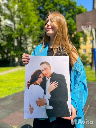 Портрет по фото, картина в подарок на холсте