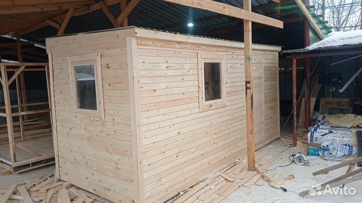 Деревянная бытовка распашонка