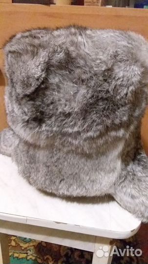 Шапка ушанка кроличья, размер 54,55,56см,новая
