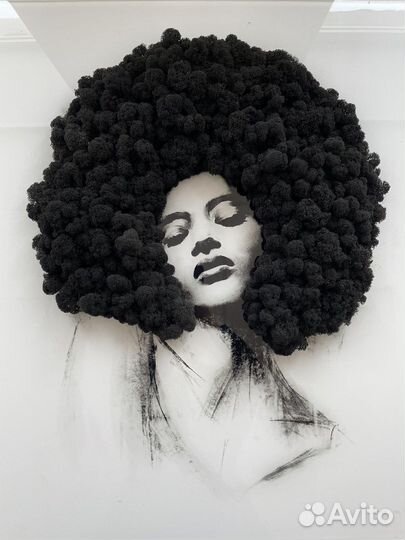 Мох Картина На стекле «Африканка»