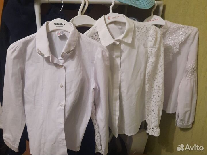 Белые блузки для школы