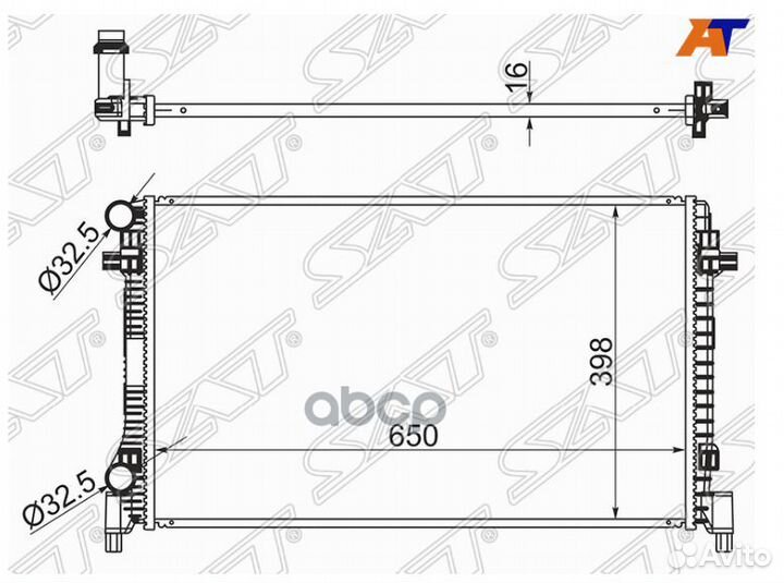 Радиатор Audi A3 12-19 / Skoda Octavia 12-20
