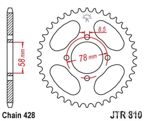 Звезда ведомая JTR810 42