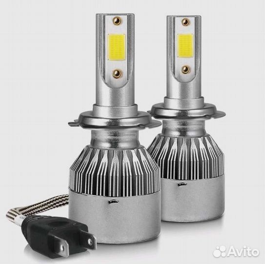 Лампа светодиодная H4/Led C6 12/24V, 6000K 3800Lm
