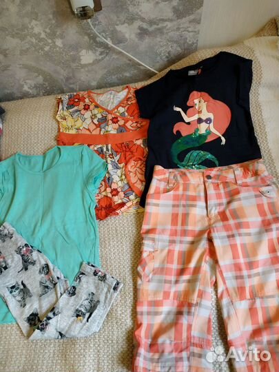 Вещи пакетом для девочки 128р