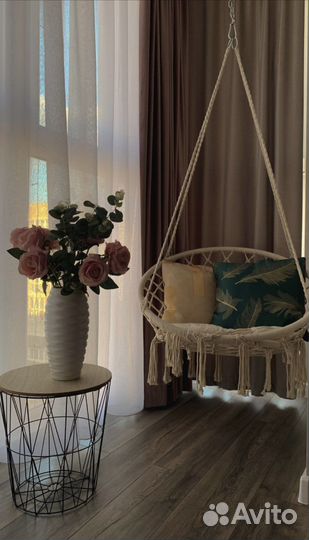 Садовая качели с подушкой/ Гамак / Новая