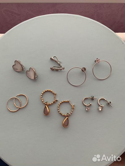 Серьги разные серебро