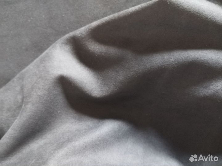 Отрез ткани замша искусственная черная