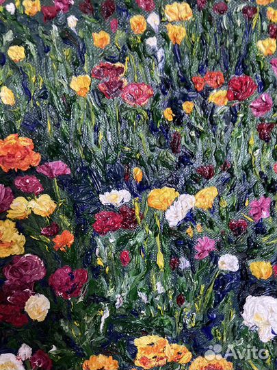Картина маслом на холсте цветы