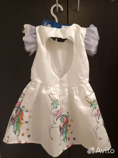 Платье праздничное для девочки с единорогом
